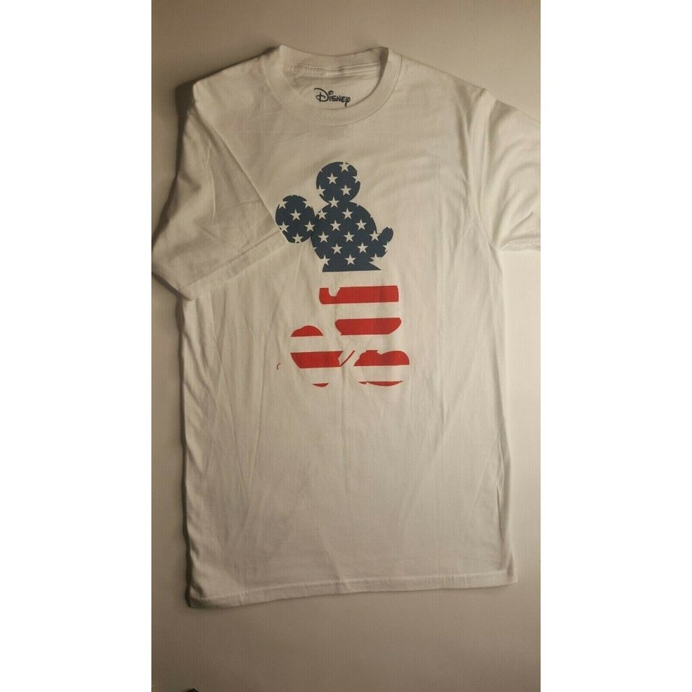 Disney Mickey Mouse Graphic Authentic T Shirt Red White Blue Female Small Cotton - Picture 2 of 4